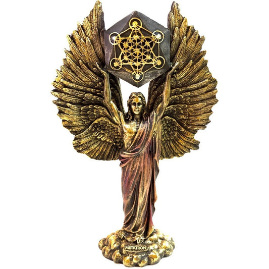 Metatron Arcangel Resina Nacional Pintado A Mano 32 Cm