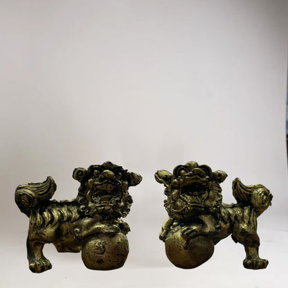 Figura De Resina De Los Perros Fu Protección Para Feng Shui