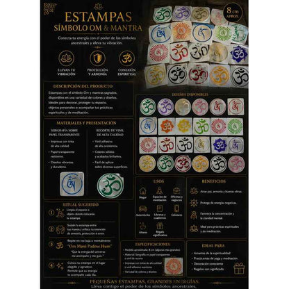 Estampa Om Hereje Blanco Circulo Serigrafía