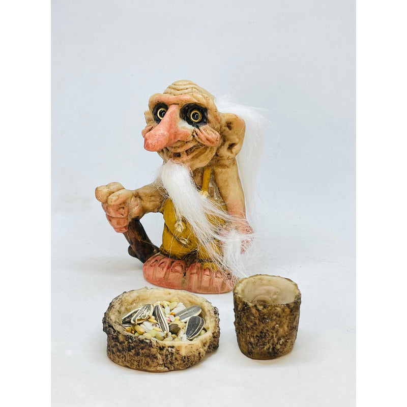 Troll Sabiduría 11 Cm En Resina Nacional Amarillo