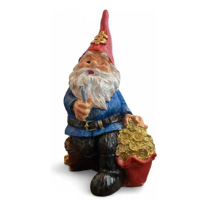 Gnomo De La Abundancia Y El Dinero Figura Decorativa 26 Cm A Azul by HEREJE