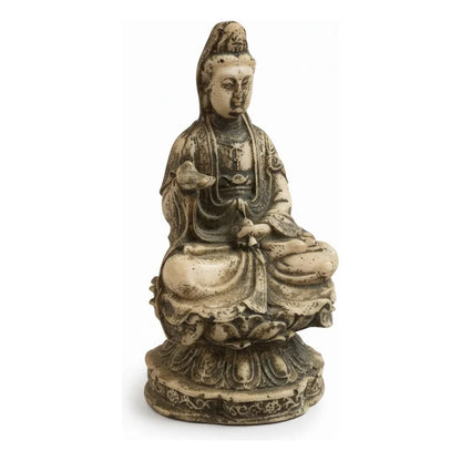 Figura Decorativa Guan Yin Resina 10 Cm Hueso by HEREJE