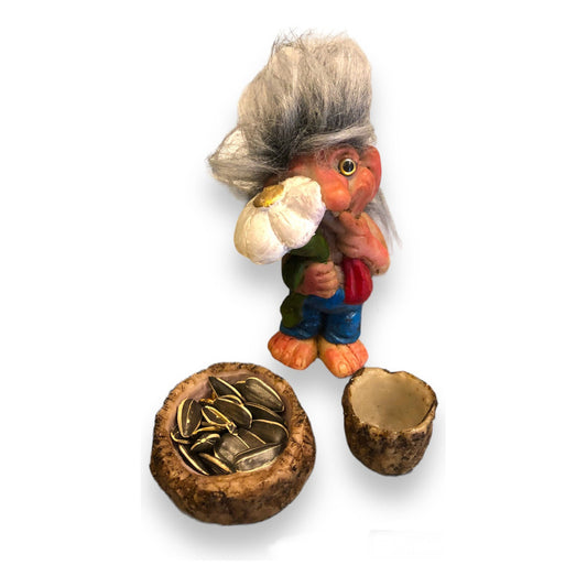 Troll Amor Puro + Comedero 11cm Figura De Resina Nacional