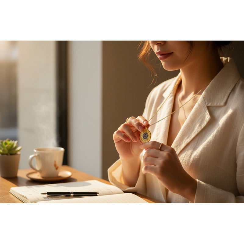 Sello Seite Arcangeles  Metatron Dije Metal Encapsulado 30mm