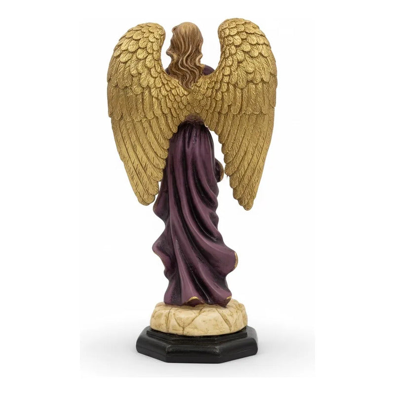 Angel De La Abundancia, Abundia Figura De Resina 30x12x10 Cm Capa Purpura by HEREJE