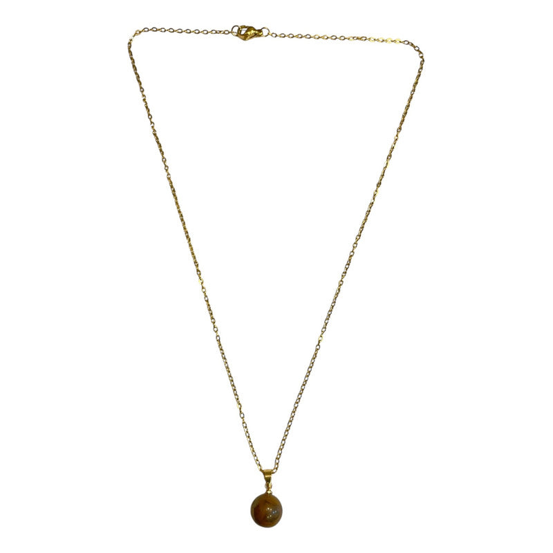 Cuarzo En Esfera Dije Con Cadena