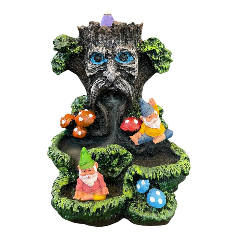 Porta Inciensos En Forma De Arbol Artesanales Cascada Humo Gnomos Gnomos by HEREJE
