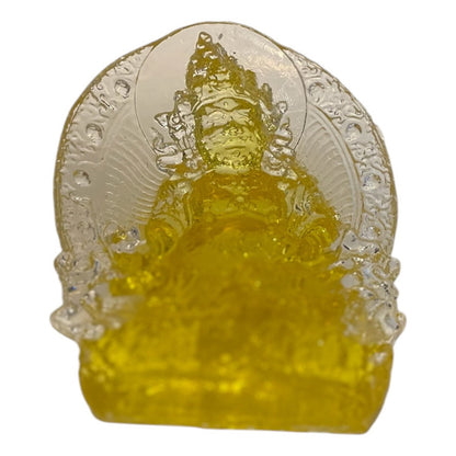 Dzambhala De La Prosperidad Buda En Resina Cristal 12cm