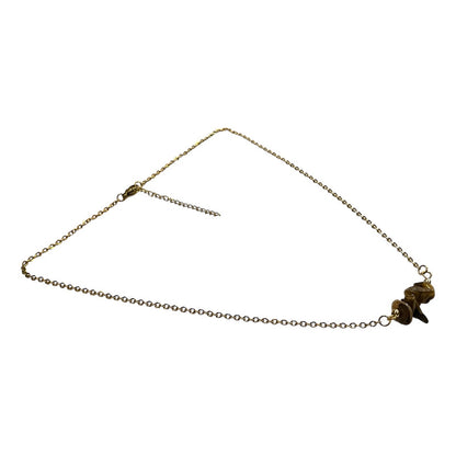 Collar Aquíje Pedra Cuarzo Dorado 45 Cm