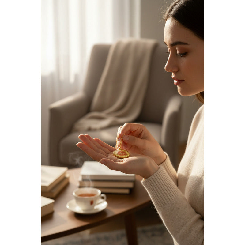 Sello Seite Arcangeles  Metatron Dije Metal Encapsulado 30mm