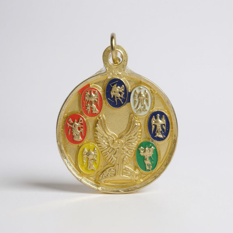 Sello Seite Arcangeles  Metatron Dije Metal Encapsulado 30mm