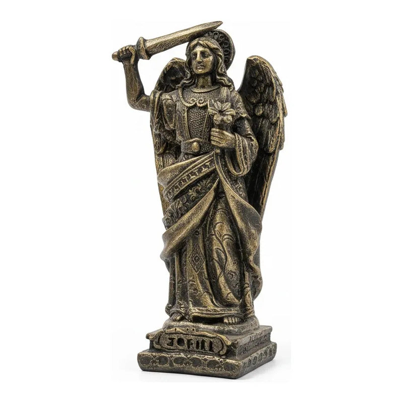 Arcángel Estatua De Resina De 12.5 Cm De Altura Oro Viejo Jofiel by HEREJE