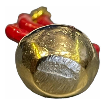 Bola De Fuego Amuleto De Feng Shui Baño De Oro 3 Cm Alto