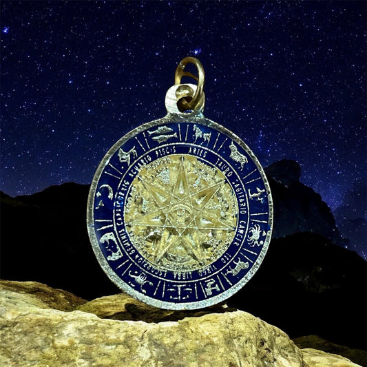 Dije Estrella 12 Signos Zodiacales en metal encapsulado