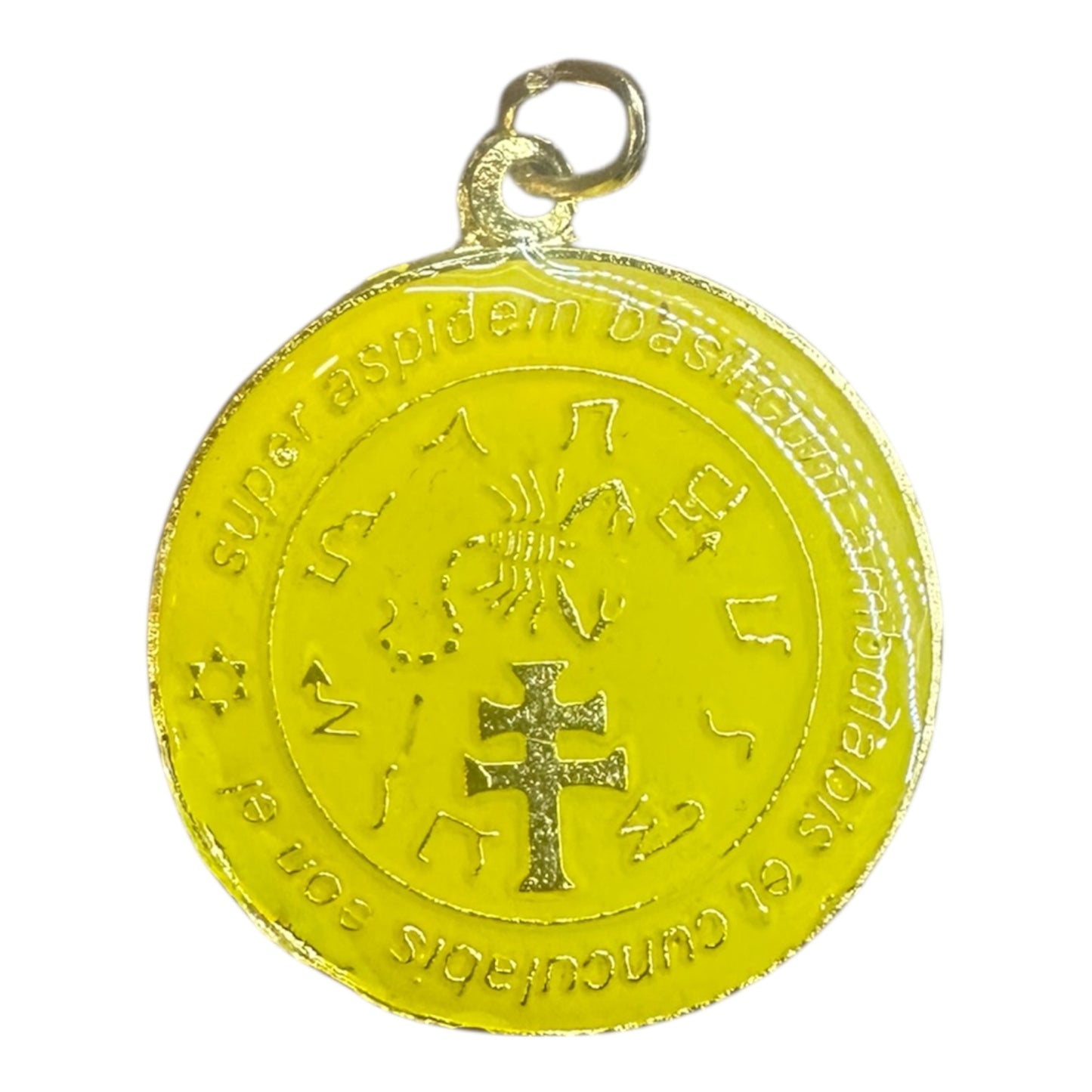 Exterminador Talisman Amulento Encapsulado Y Baño De Oro 3cm