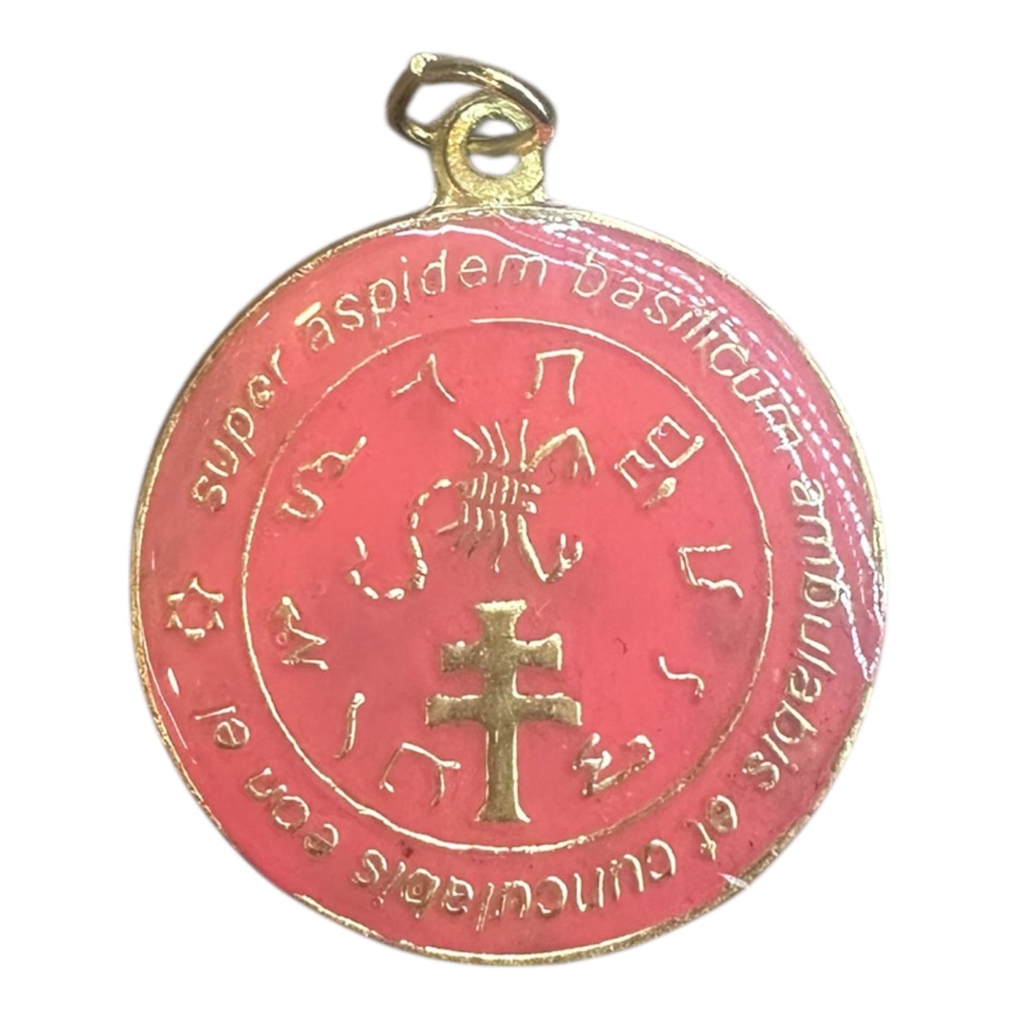 Exterminador Talisman Amulento Encapsulado Y Baño De Oro 3cm