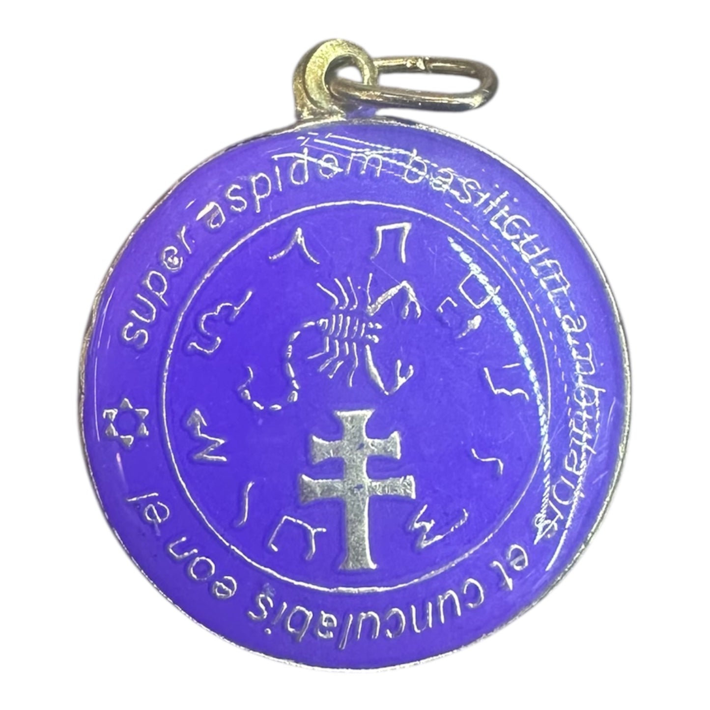 Exterminador Talisman Amulento Encapsulado Y Baño De Oro 3cm