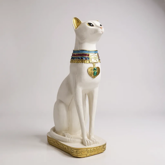 Bastet Egipcio Escultura De Resina 34x17x11cm