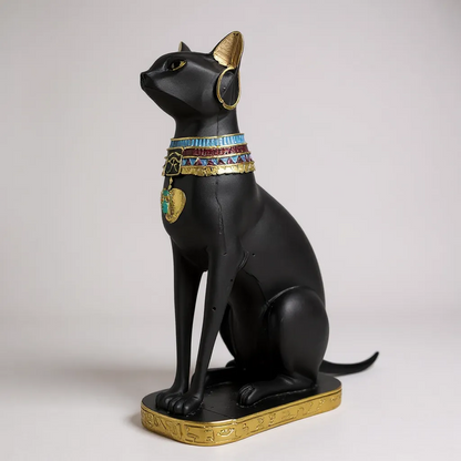 Bastet Egipcio Escultura De Resina 34x17x11cm