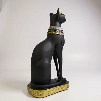 Bastet Egipcio Escultura De Resina 34x17x11cm