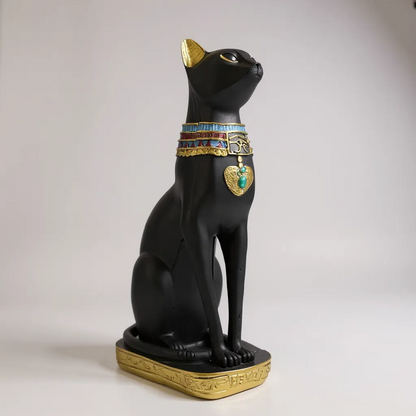 Bastet Egipcio Escultura De Resina 34x17x11cm