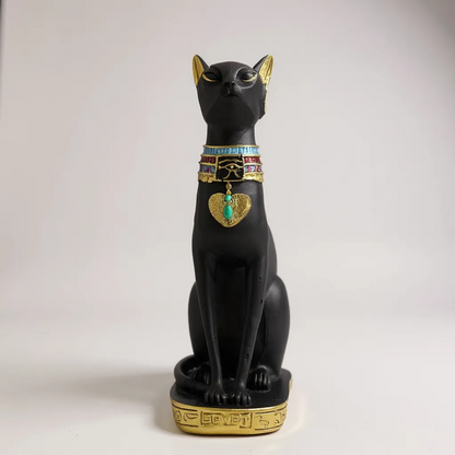 Bastet Egipcio Escultura De Resina 34x17x11cm
