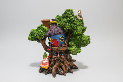 Cascada De Humo Árbol De Resina Chico 16cm Verde