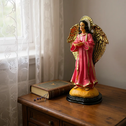 Arcangeles De 30 CM En Resina Pintados A Mano