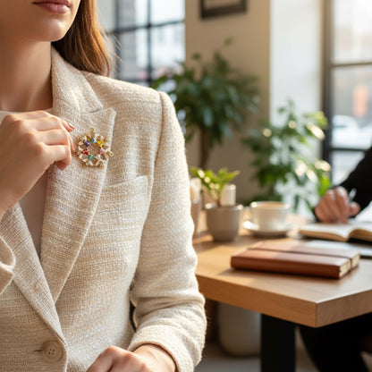 Círculo De Ángeles Baño De Oro Con Cristalprendedor