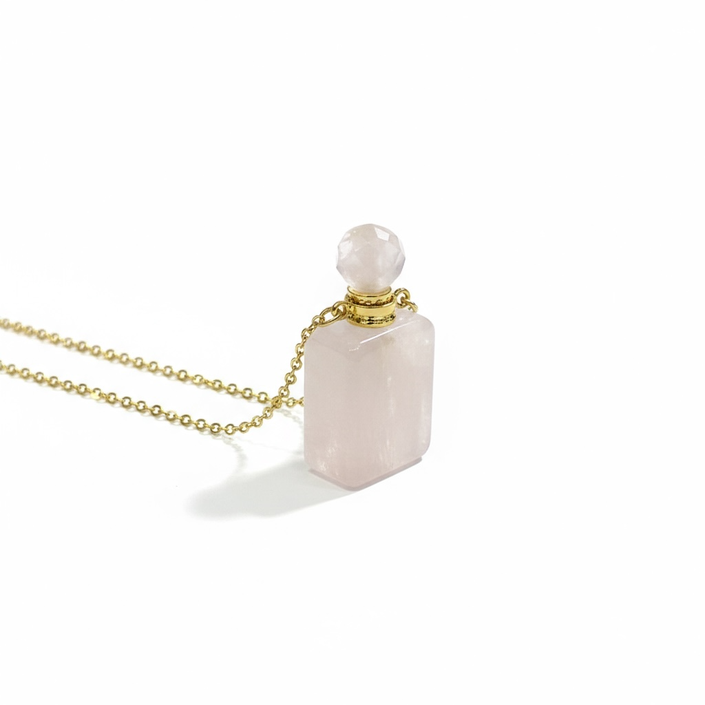 Cuarzo Amatista Rosa Blanco Varios Modelos Perfumero 4 Cm