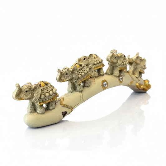 Cuerno De 7 Elefantes Protección Y Abundancia Resina 8cm