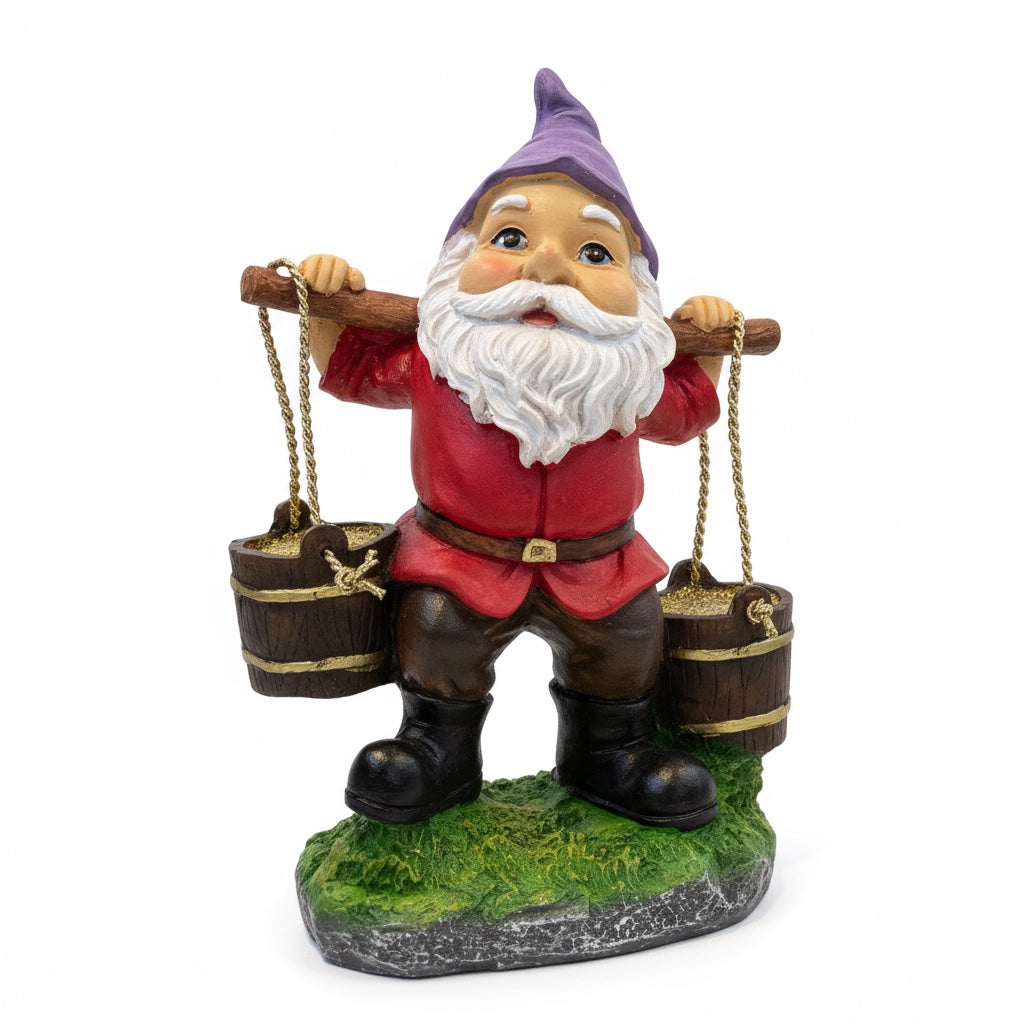 Gnomo Cubetas Figura De Resina Para Decoración Del Hogar