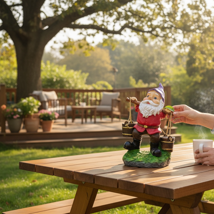 Gnomo Cubetas Figura De Resina Para Decoración Del Hogar