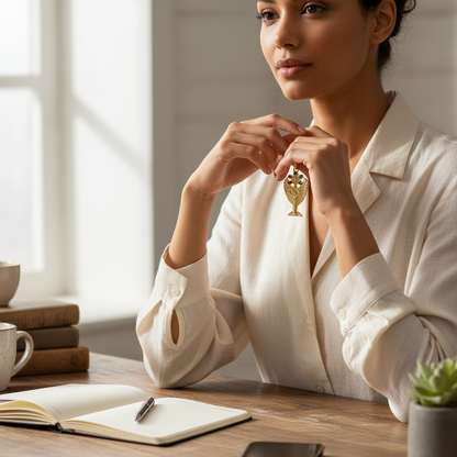 Metatron Dije Con Cubo Baño De Oro Pintado A Mano Con Crista