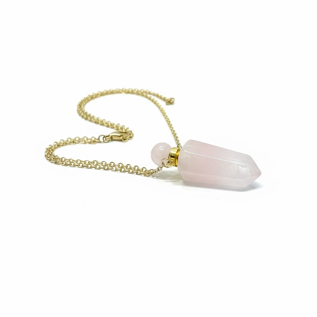 Cuarzo Amatista Rosa Blanco Varios Modelos Perfumero 4 Cm