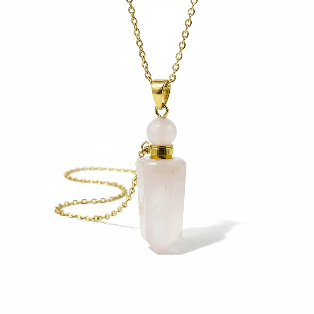 Cuarzo Amatista Rosa Blanco Varios Modelos Perfumero 4 Cm