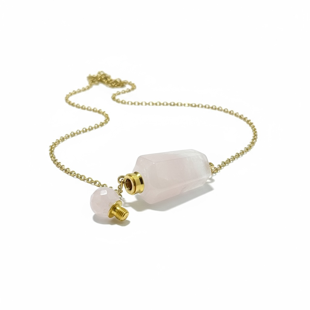 Cuarzo Amatista Rosa Blanco Varios Modelos Perfumero 4 Cm