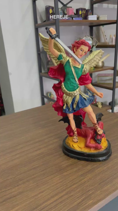 Arcangeles De 30 CM En Resina Pintados A Mano