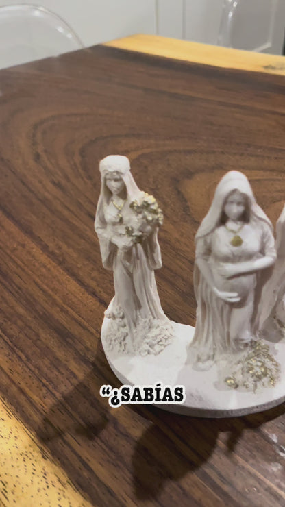 Escultura Triple Diosa 11cm Resina Artículos Esotéricos Lety