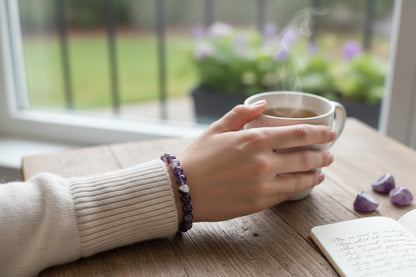 Pulsera Quartz Mediana De Cuarzo Pulido 8mm
