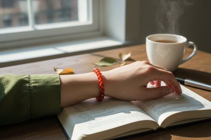 Pulsera Quartz Mediana De Cuarzo Pulido 8mm