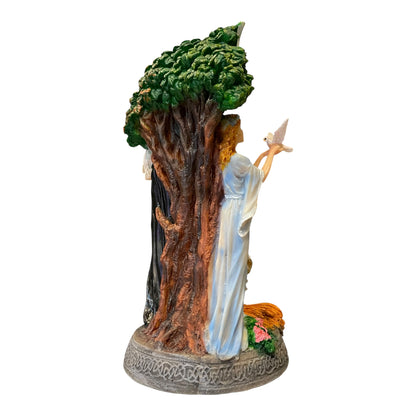 Triple Diosa Hecate Diosa Celta Figura En Resina 25 Cm