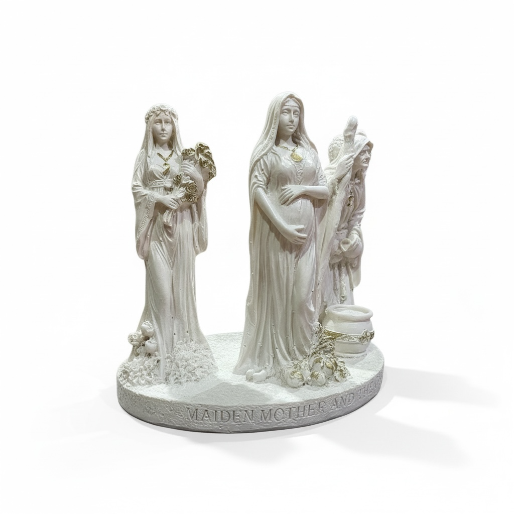 Escultura Triple Diosa 11cm Resina Artículos Esotéricos Lety