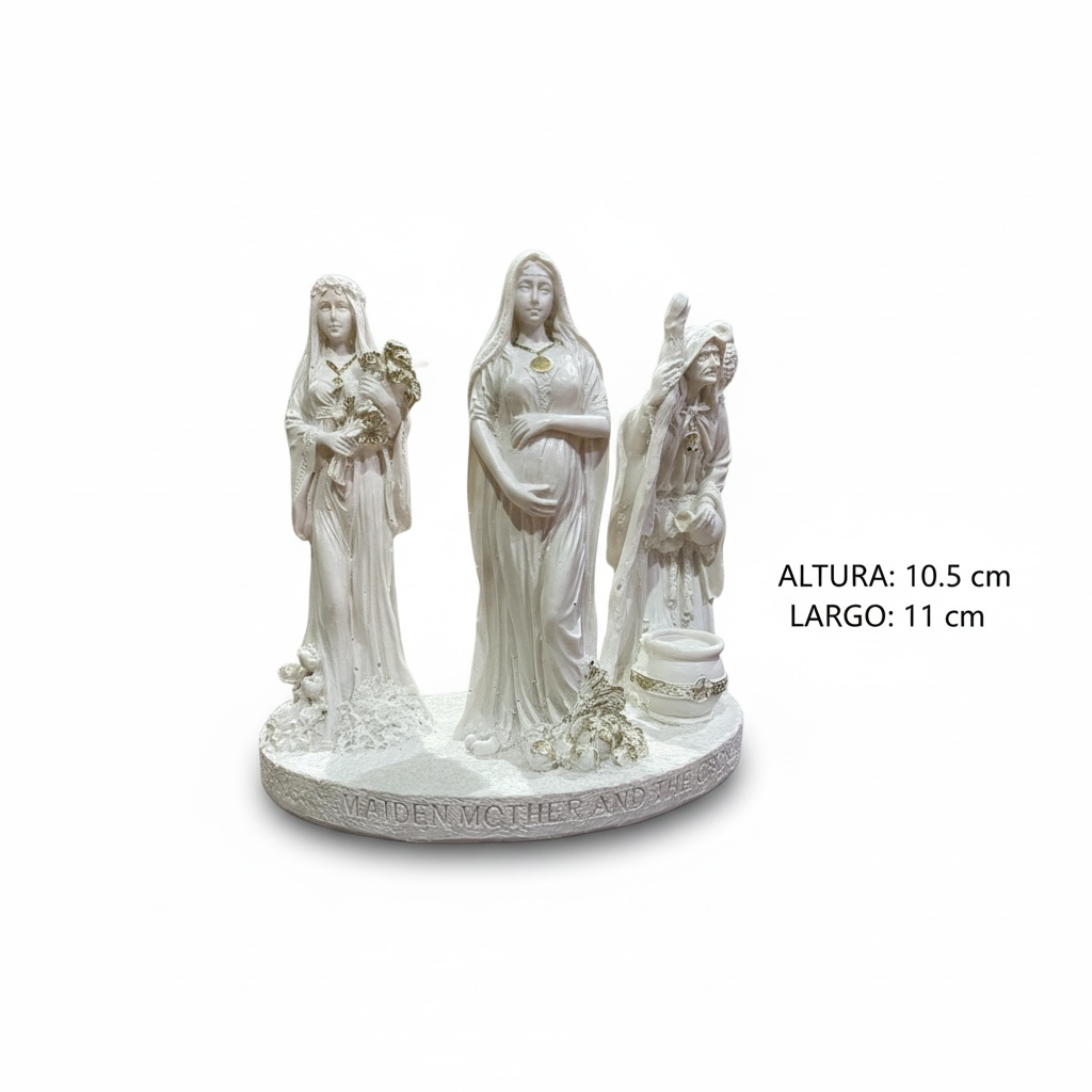 Escultura Triple Diosa 11cm Resina Artículos Esotéricos Lety